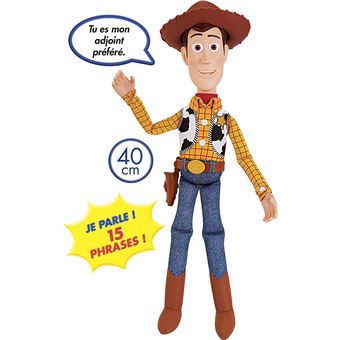 Jouet Figurine Incroyable Woody Toy Story 4 Disney Lansay Thinkway Toys  poupée shérif parlant commande vocale 40 cm