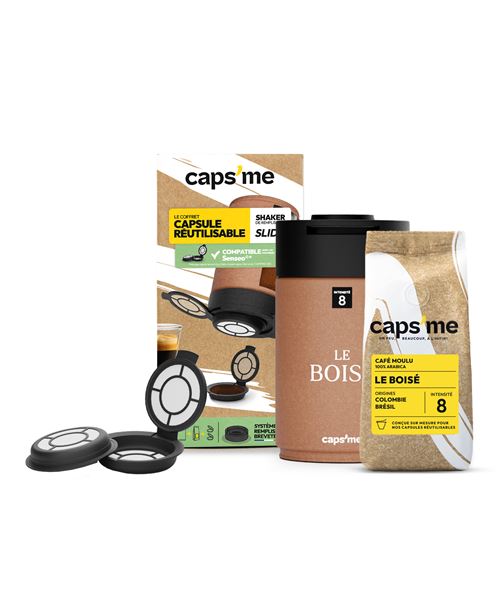 Caps Me Noir Coffret Compatible Senseo Slide Avec Café