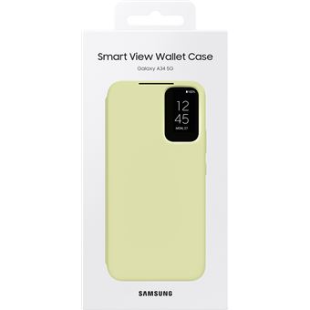 Etui de protection Smart S View pour Samsung Galaxy A34 5G Vert