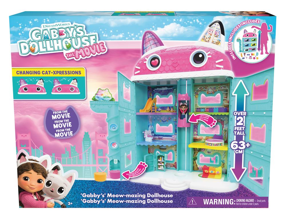 Coffret Figurines Gabby Et La Maison Magique - 3 Personnages + Poussette Donut + Boîte Surprise - Jouet 3 Ans+
