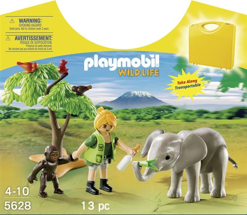 Playmobil Wild Life 5628 Valisette Soigneur et animaux de la savane
