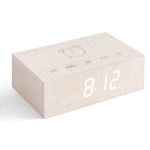 Réveil Gingko Flip Click Clock Erable Blanc