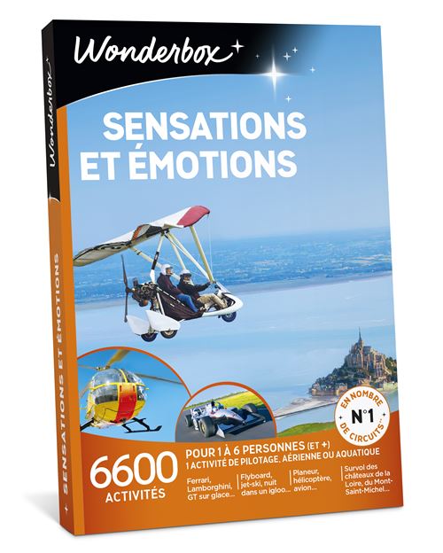 Coffret cadeau Wonderbox Sensations et émotions