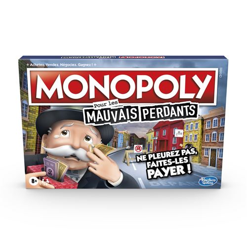 Jeu de société Hasbro Monopoly pour les mauvais perdants