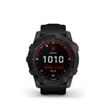 Montre connectée Garmin Fenix 7X Solar Gray avec bracelet silicone Noir