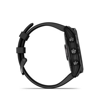 Montre connectée Garmin Fenix 7X Solar Gray avec bracelet silicone Noir