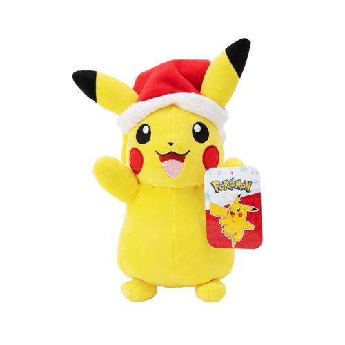 Peluche Pokémon Seasonal Holiday Pikachu with Santa Hat W4 - vue 3