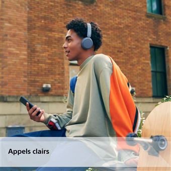 Casque arceau sans fil Bluetooth Multipoint Sony WHCH520 Bleu