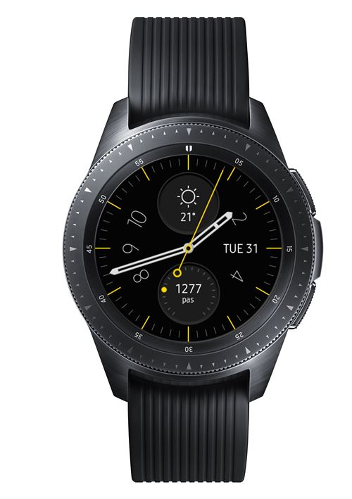 Montre connectée Bluetooth Samsung Galaxy Watch 42 mm Noir Carbone - Montre  connectée - Achat \u0026 prix | fnac