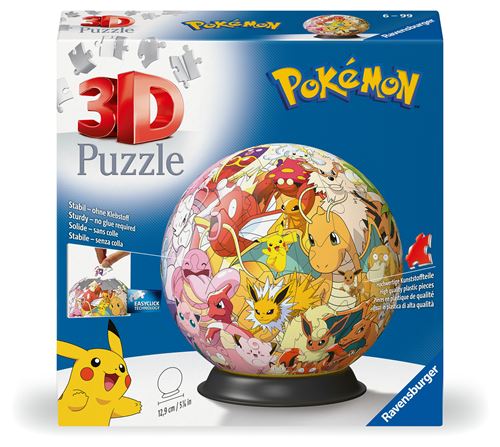 Puzzle 3D Ball 72 pièces : Pokémon Ravensburger France - vue 2