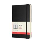 Agenda 2021 journalier Moleskine Rigide grand format Noir