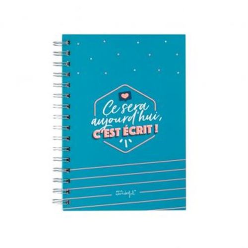 Cahier petit format Mr. Wonderful Ce sera aujourd’hui