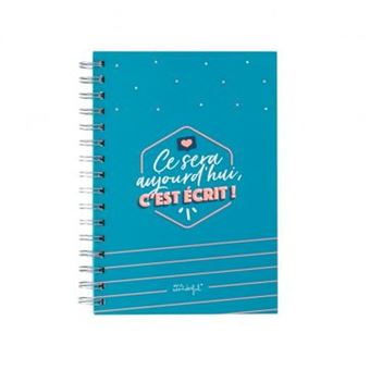 Cahier petit format Mr. Wonderful Ce sera aujourd’hui