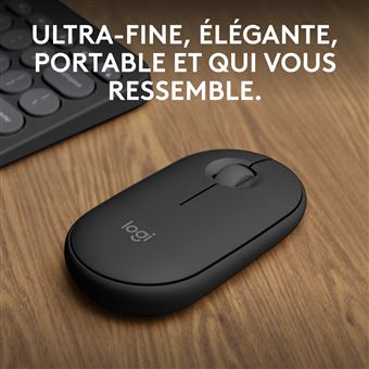 Souris sans fil Bluetooth Logitech Pebble Mouse 2 M350s Graphite