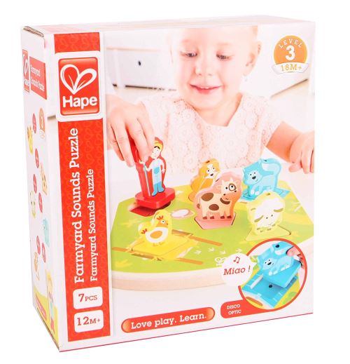Hape Puzzle 7 Pièces Bruits De La Ferme