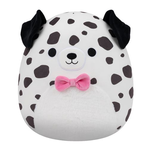SQCR Large Plush 16'' Squishmallows Dustin Dalmatian WFuzzy Belly and Bowtie Polybag