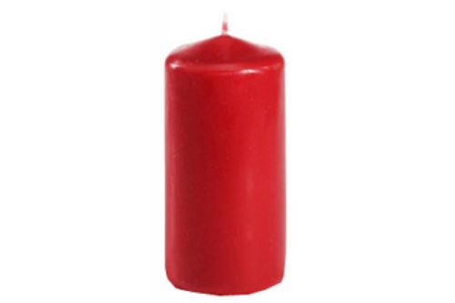 Papstar stumpenkerze, durchmesser 50 mm, rot 13431