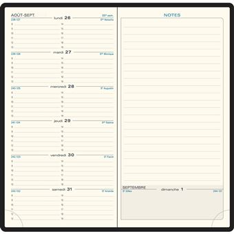 Agenda semainier Exacompta Espace 17 Tailor 9 x 17,5 cm 2022 Modèle aléatoire