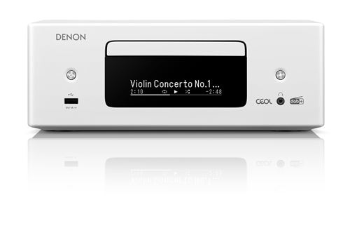 Systeme Design Tout-En-Un Denon Ceol Rcd-N12Dab Avec Lecteur Cd Radio Dab Et Fm Hdmi Arc Et Heos Integré Blanc