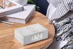 Réveil Gingko Flip Click Clock Bouleau Blanc