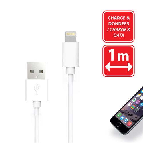 Câble Easy to go Lightning 1 m Blanc