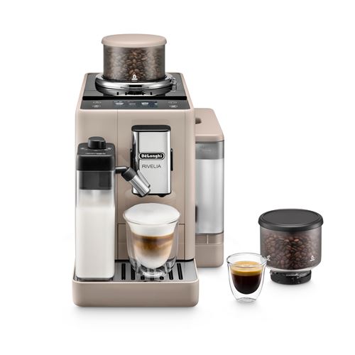 Expresso Avec Broyeur Delonghi Rivelia Latte Feb4455.Bg 1450 W Beige Sable