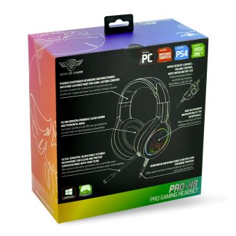 Casque PRO-H8 RGB Rainbow Spirit of Gamer Noir