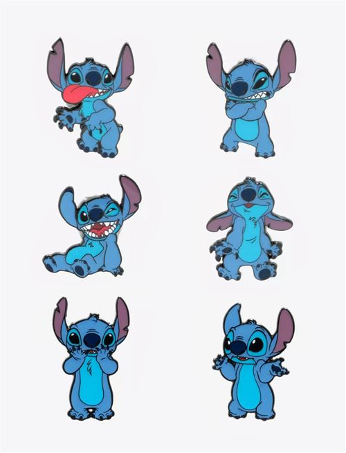 HT LF WD STITCH FUNNY FACES BLIND PIN SET