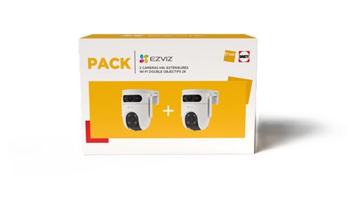 Pack de 2 Caméras de surveillance extérieure Ezviz H9C Blanc