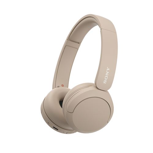 Casque arceau sans fil Bluetooth Multipoint Sony WHCH520 Beige