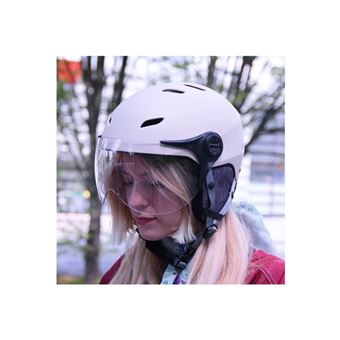 Casque de sport Yeep.Me H.30 Vision LED avec Visière Taille S/M Beige Nude