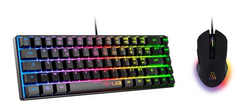 The G-Lab Noir Combo Gaming 2 En 1 Hydrogen Clavier Azerty Filaire + Souris Filaire - Image 4
