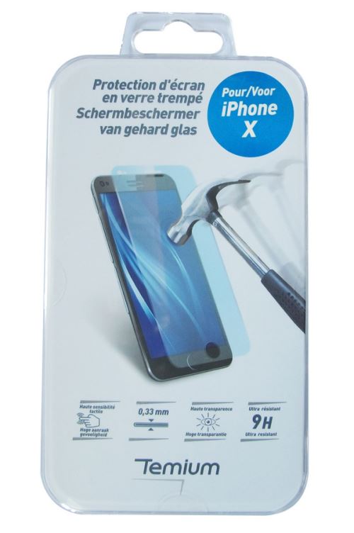 BigBen - Protection d'écran - verre trempé pour iPhone X/XS/11 Pro