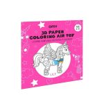 Licorne gonflable en papier à colorier Omy Lily