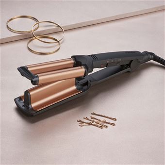 Fer à boucler BaByliss W2447E Noir et Rose