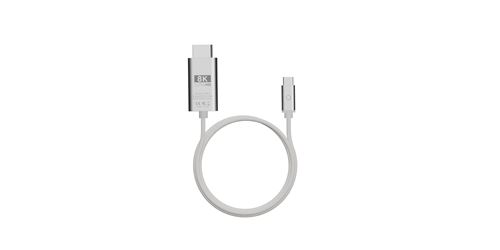 Câble USB-C Lnq vers Display Port 8K/60Hz 2 m Gris sidéral