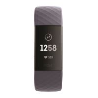 Fitbit Charge 3 Verbonden Armband Aluminium Blauw Grijs en Goud Roos
