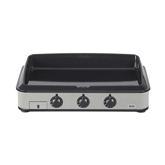 Plancha gaz Eno Enosign 65 Inox 570232010701 4800 W Argent et Noir