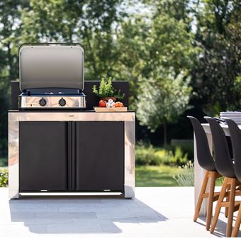 Plancha gaz Eno Enosign 65 Inox 570232010701 4800 W Argent et Noir