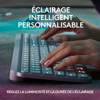 Clavier Sans Fil Azerty Logitech MX Keys S Gris pâle