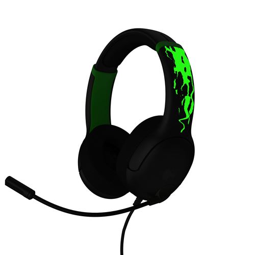 Casque filaire Pdp Airlite Glow pour console Xbox Series X/S Xbox One et PC Gris et vert