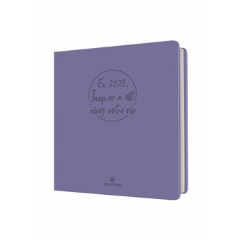 Agenda scolaire semainier Oberthur PEFC 16 x 16 cm S/S Camelia Lilas