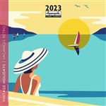 CALENDRIER 2023 30X30 VACANCES RETRO