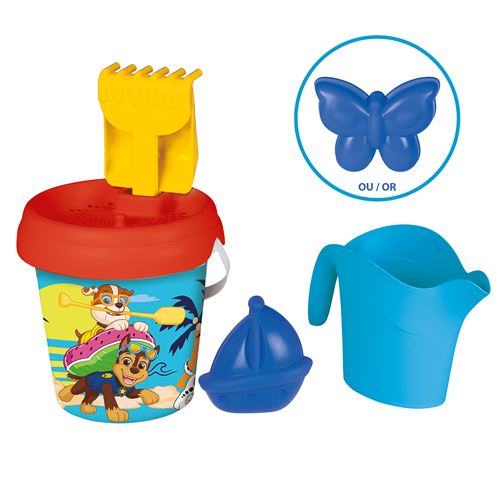 Smoby Multicolore Jeu De Plage Seau De Plage Avec Anse Paw Patrol Pat’patrouille 17 Cm