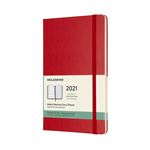 Agenda-carnet 2021 semainier Moleskine Rigide grand format Rouge