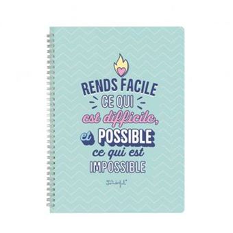 Cahier grand format Mr. Wonderful Rends facile