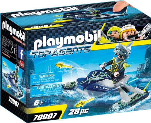 Playmobil Top Agents 70007 Scooter marin S.H.A.R.K Team