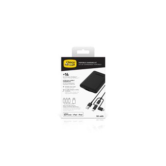 Kit de chargement Batterie externe + Câble Mfi 2.0 1m OtterBox Noir