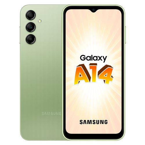 Smartphone Samsung Galaxy A14 6,6"" Nano SIM 64 Go Vert État correct - Samsung reconditionné disponible sur Fnac