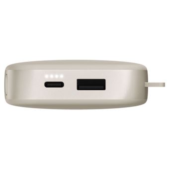 POWERBANK 12000MAH Batterie rechargeable de poche - Silky Sand - 2PB12100SS.Charge ultra rapide avec 20 W Power Delivery. Chargez jusqu''a 50 % en 30 min. 6 fonctions de securite. Approuvee par les compagnies aeriennes.